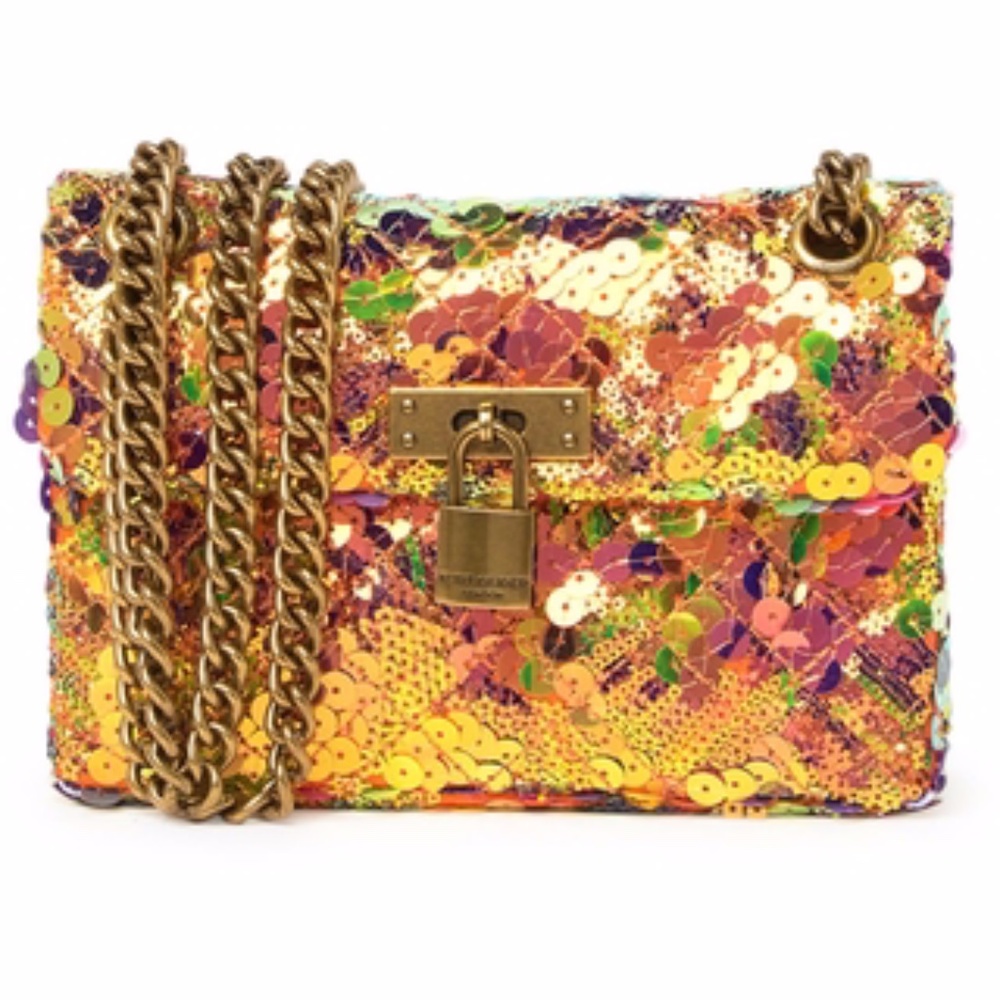 NWT Kurt Geiger Mini Brixton Sequins Lock Bag